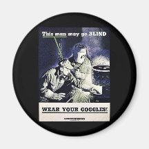 This Man May Go Blind Refrigerator Magnets