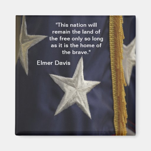 “This nation will remain the land of the free..." Refrigerator Magnets