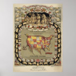 "This Porcineograph" (Forbes) 1876 BigMapBlog.com Print