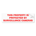 THIS PROPERTY IS PROTECTED BY SURVEILLANCE CAMERAS bumper stickers by HawaiianMommy THIS PROPERTY IS PROTECTED BY SURVEILLANCE CAMERAS bumper stickers