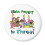 This Puppy is Three Tshirts and Gifts Fridge Magnets