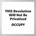 THIS Revolution Will Not Be Privatised! Occupy! Poster