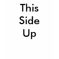 This Side Up T-Shirt - (ladies' white)
