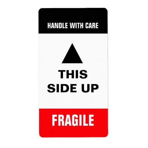 This Side Up Warning Label Shipping Label Zazzle
