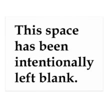 This Space Blank Postcards
