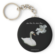 This Too Shall Pass Swan Affirmation Keychain