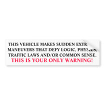 THIS VEHICLE bumper stickers by parley_wells THIS VEHICLE bumper stickers