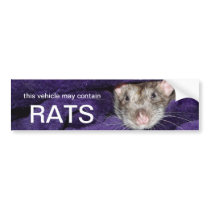 this vehicle may contain rats bumper stickers