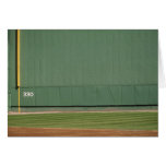This wall is known as 'the Green Monster.'Foul Greeting Card