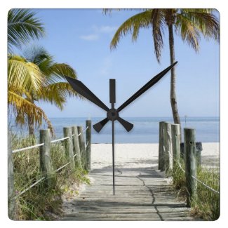 This way to paradise square wall clock
