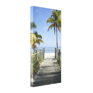 This way to paradise stretched canvas print