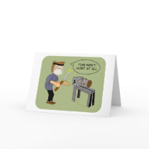 This Won't Hurt Funny Woodturning Cartoon Cards