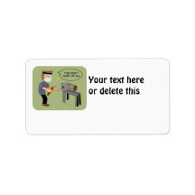 This Won't Hurt Funny Woodturning Cartoon Personalized Address Labels