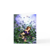 Thistle Fairie Blank Card by sirenscastle Thistle Fairie Blank Card