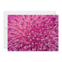 Thistle head, macro  flowers personalized invite