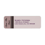thistle plum striped Save the Date labels
