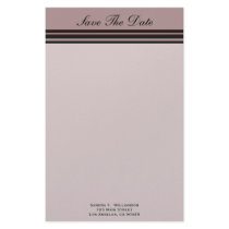thistle plum striped Save the Date Stationery