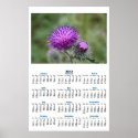 Thistle single page wall calendar