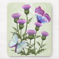 Thistles and Butterflies mousepads
