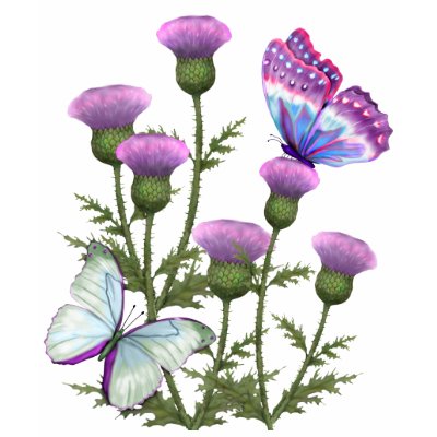 Thistles and Butterflies Shirts by Spice