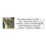 Thomas A. Edison Animal Rights quote bumper stickers