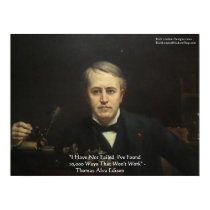 Thomas Edison "10,000 Ways" Wisdom Quote Posters posters