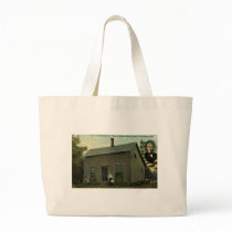 Thomas Edison Boyhood Home - Vintage Postcard Canvas Bag