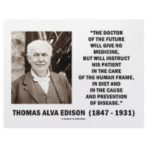 Thomas Edison Doctor Of Future Give No Medicine letterhead