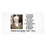 Thomas Edison Doctor Of Future Give No Medicine Customized Photo Card