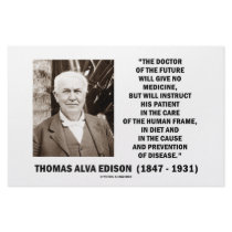 Thomas Edison Doctor Of Future Give No Medicine stationery