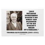 Thomas Edison Doesn't Mean Its Useless Quote Customized Stationery