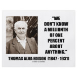 Thomas Edison Don't Know Millionth Of One Percent Full Color Flyer