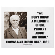 Thomas Edison Don't Know Millionth Of One Percent letterhead