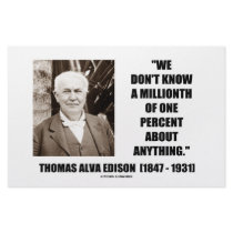 Thomas Edison Don't Know Millionth Of One Percent stationery