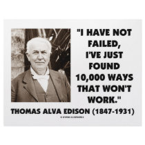 Thomas Edison Not Failed 10,000 Ways Won't Work letterhead