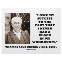 Thomas Edison Owe Success Never Had Clock Workroom letterhead by wordsunwords Thomas Edison Owe Success Never Had Clock Workroom letterhead