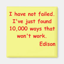 Thomas Edison quote Fridge Magnet
