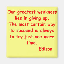 Thomas Edison quote Fridge Magnet
