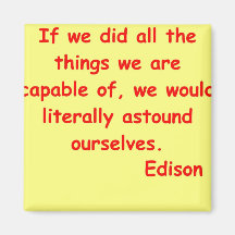 Thomas Edison quote Fridge Magnet