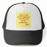 Thomas Edison quote hats