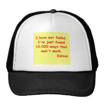 Thomas Edison quote Hats