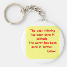 Thomas Edison quote Key Chain