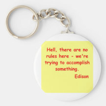 Thomas Edison quote Key Chains
