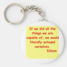 Thomas Edison quote Keychain