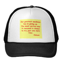 Thomas Edison quote Mesh Hats