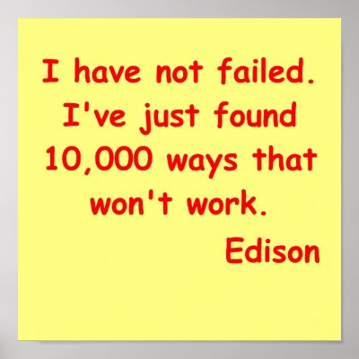 Thomas Edison quote Posters