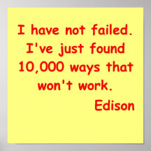 Thomas Edison quote Posters