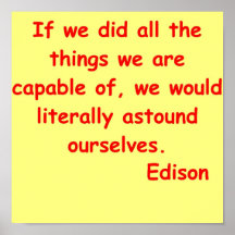 Thomas Edison quote Poster