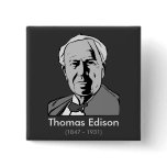 Thomas Edison - real genius buttons