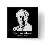 Thomas Edison - real genius buttons